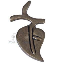 Calif Leaf Knob in Burnished Bronze
