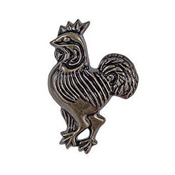 Right Rooster Knob in Burnished Bronze