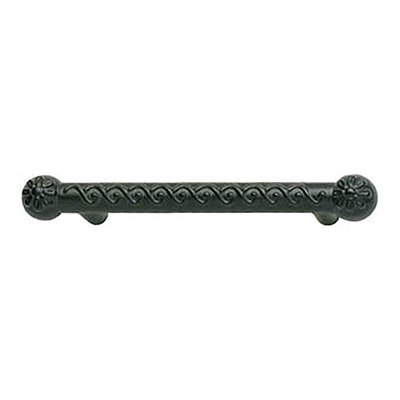 Embossed 3" Centers Floral Pull in Oil Rubbed Bronze