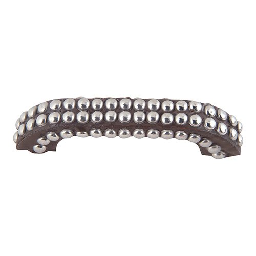3" Centers Studded Pull in Mango and Silver