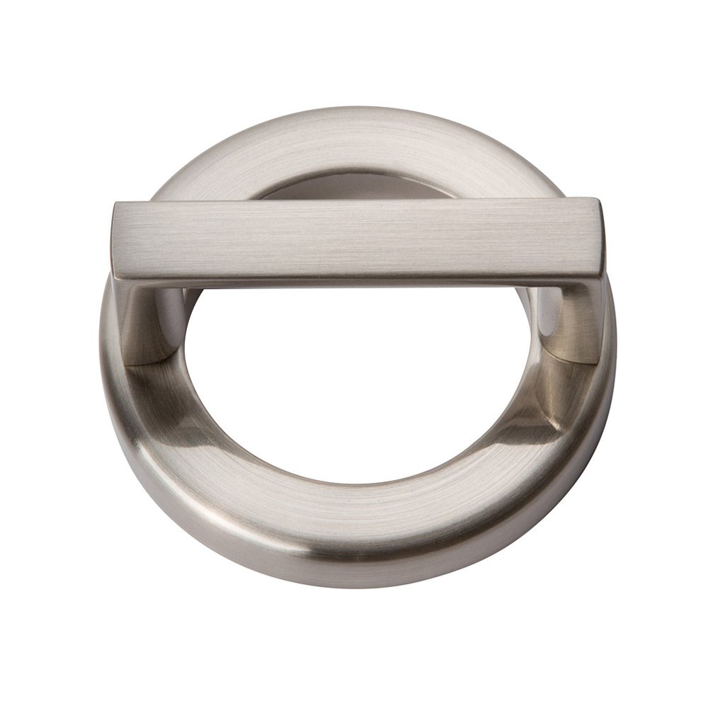 1 7/8" Centers Round Base In Brushed Nickel With Squared Handle In Brushed Nickel