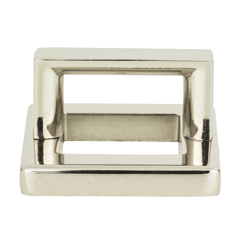 1 7/16" Centers Square Base In Polished Nickel With Squared Handle In Polished Nickel