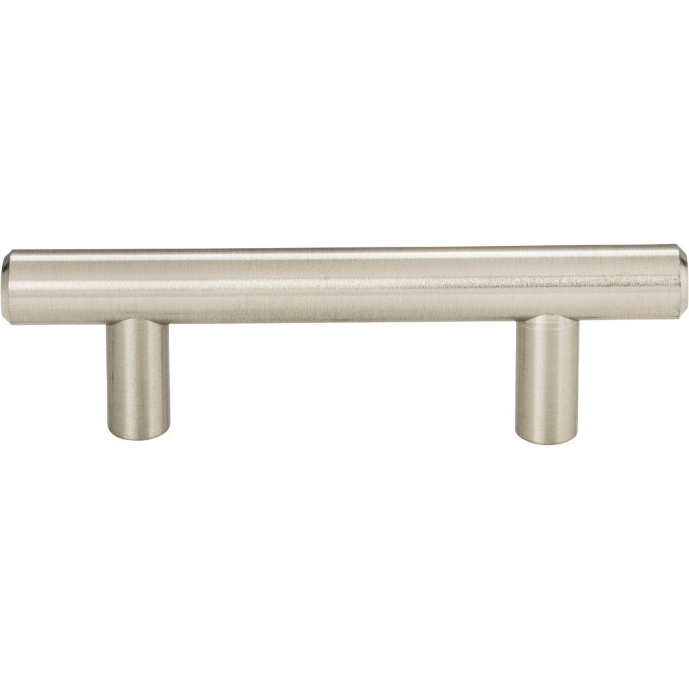 3" Centers European Bar Pull in Brushed Nickel