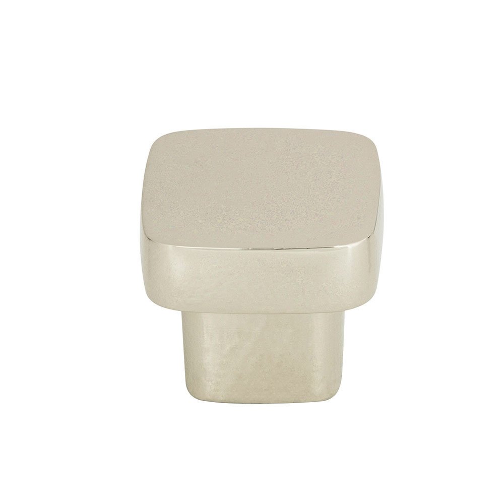 1" Chunky Square Knob Small In Polished Nickel