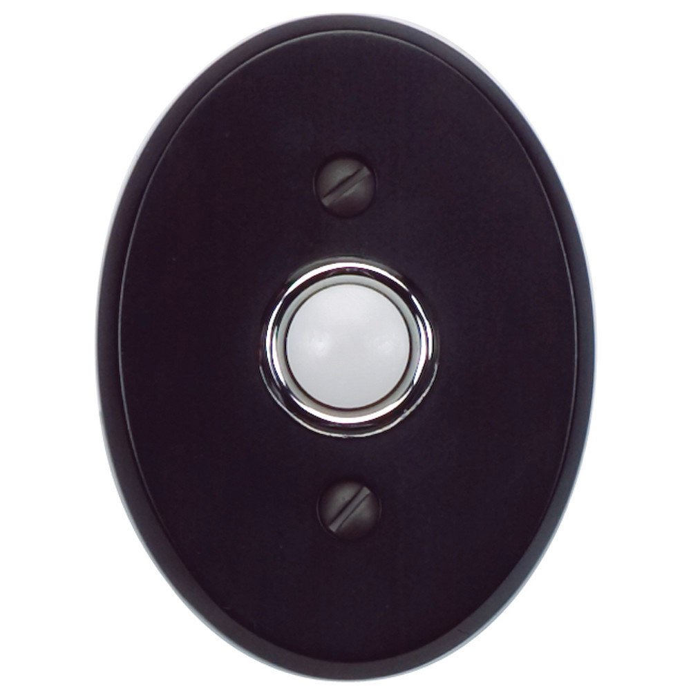 Button Door Bell in Matte Black
