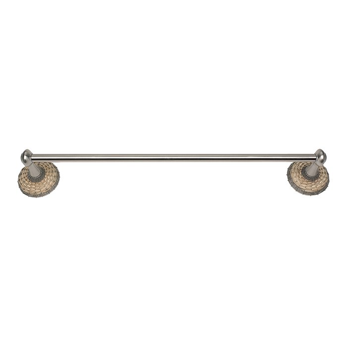 24" Towel Bar in Bamboo and Brushed Nickel