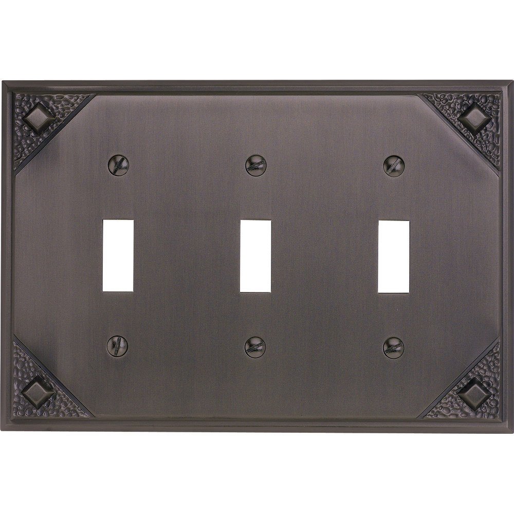 Triple Toggle Switchplate in Oil Rubbed Bronze