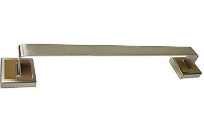 24" Towel Bar in Coco Suede and Brushed Nickel