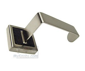 Toilet Tissue Holder in Black Croc Embossed Leather and Brushed Nickel