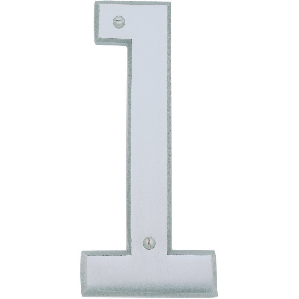 # 1 House Number in Brushed Nickel