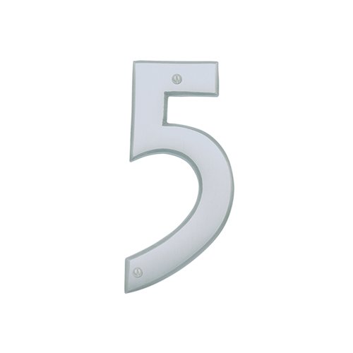 # 5 House Number in Brushed Nickel
