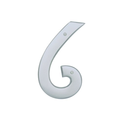 # 6 House Number in Brushed Nickel