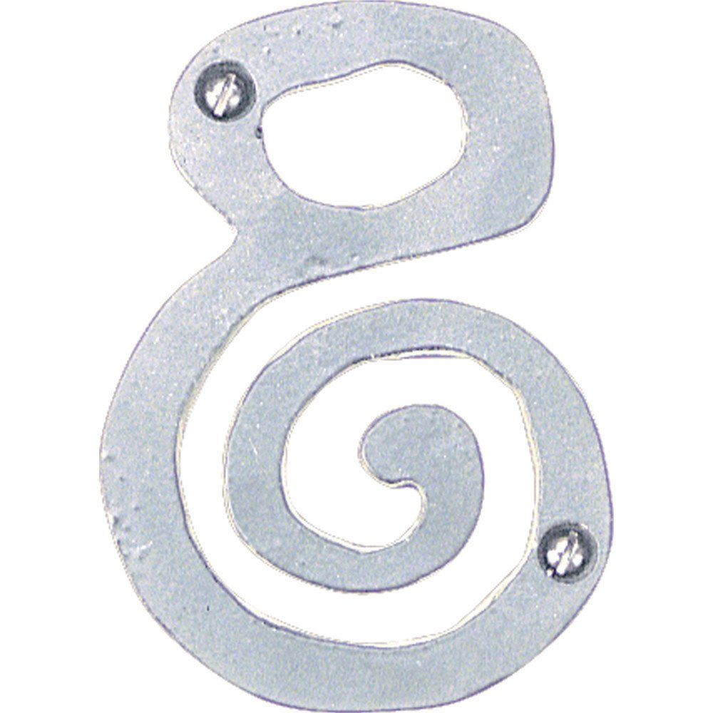# 8 House Number in Brushed Nickel