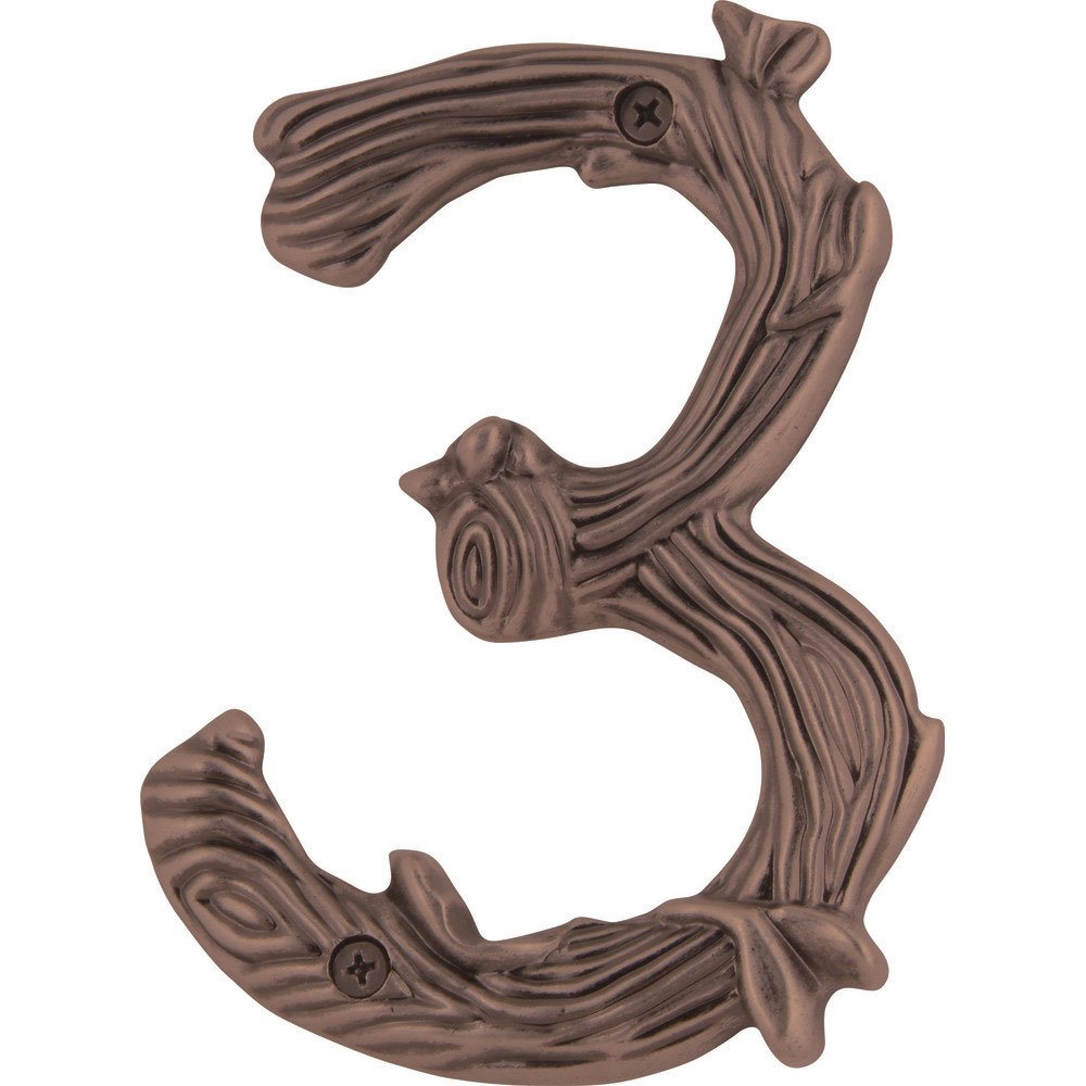 # 3 House Number in Craftsman Copper