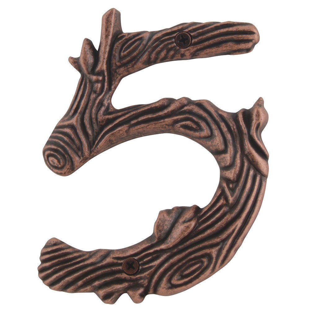# 5 House Number in Craftsman Copper