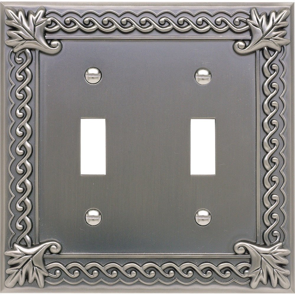 Double Toggle Switchplate in Pewter