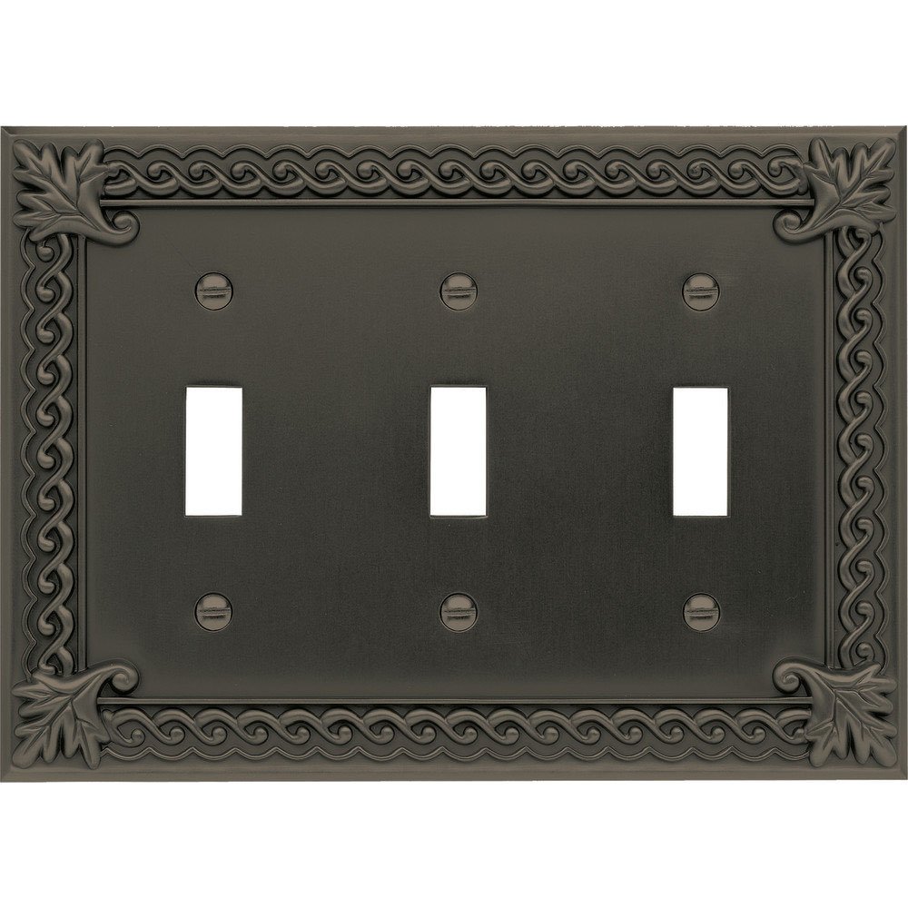 Triple Toggle Switchplate in Oil Rubbed Bronze