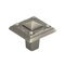 Atlas Homewares - Cabinet Hardware - Craftsman California 1 1/4" Square Pyramid Knob in Pewter
