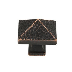 Atlas Homewares - Cabinet Hardware - Craftsman California 1 1/4" Hammered Pyramid Knob in Venetian Bronze