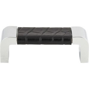 Atlas Homewares - Cabinet Hardware - Paradigm 3" Centers Pull with Croc Embossed Leather