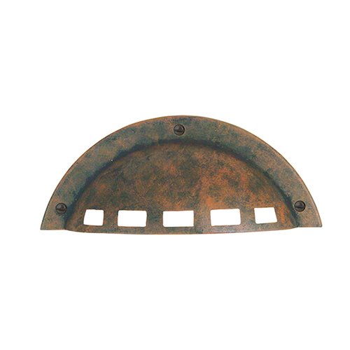Modern 3 1/4" Centers Squares Cup Pull in Rust