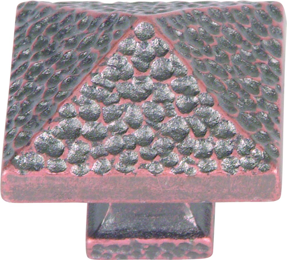 California 1 1/4" Hammered Pyramid Knob in Copper