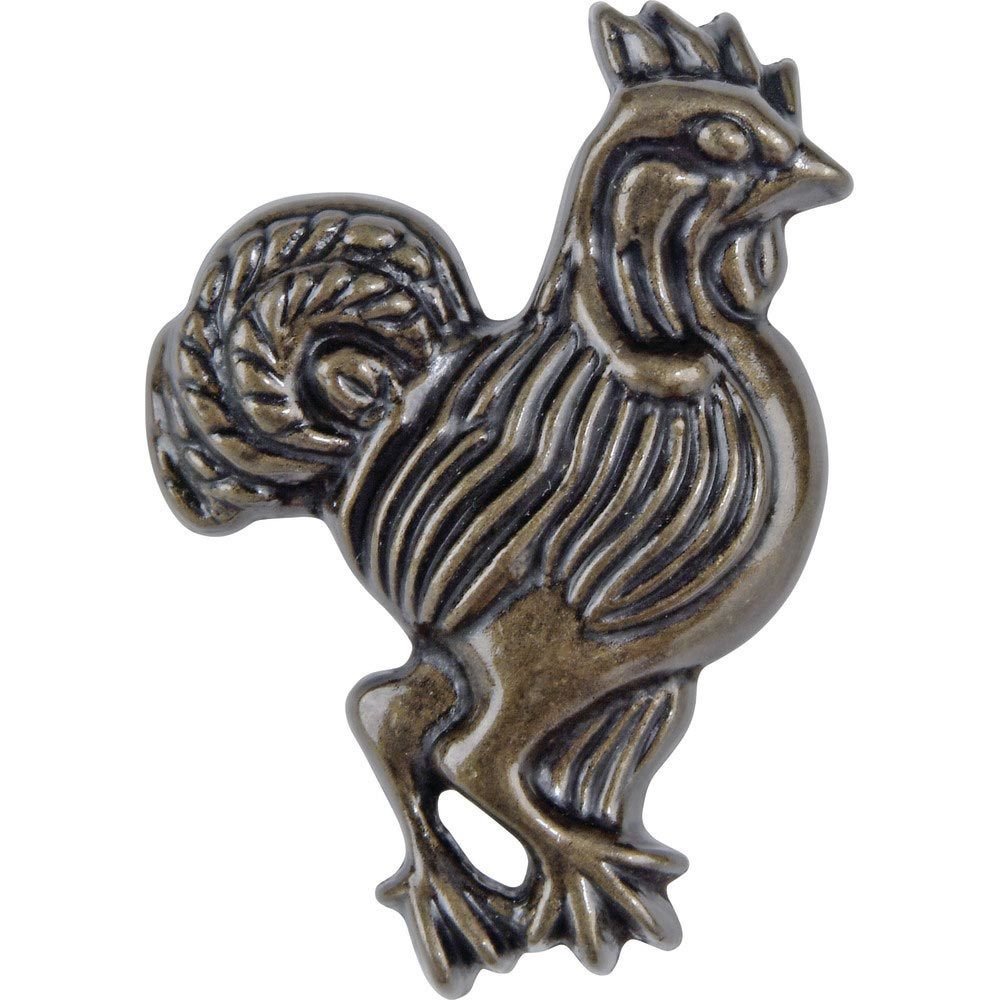 Left Rooster Knob in Burnished Bronze