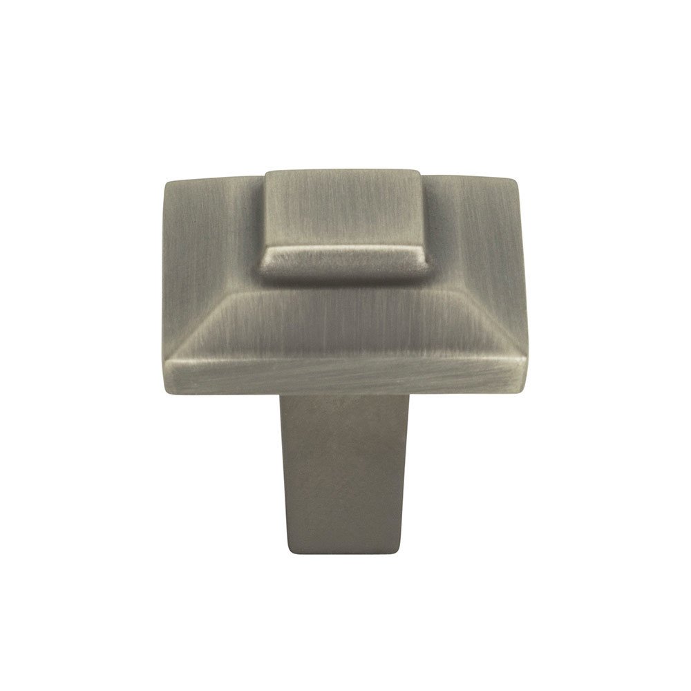 1" Small Square Knob in Pewter