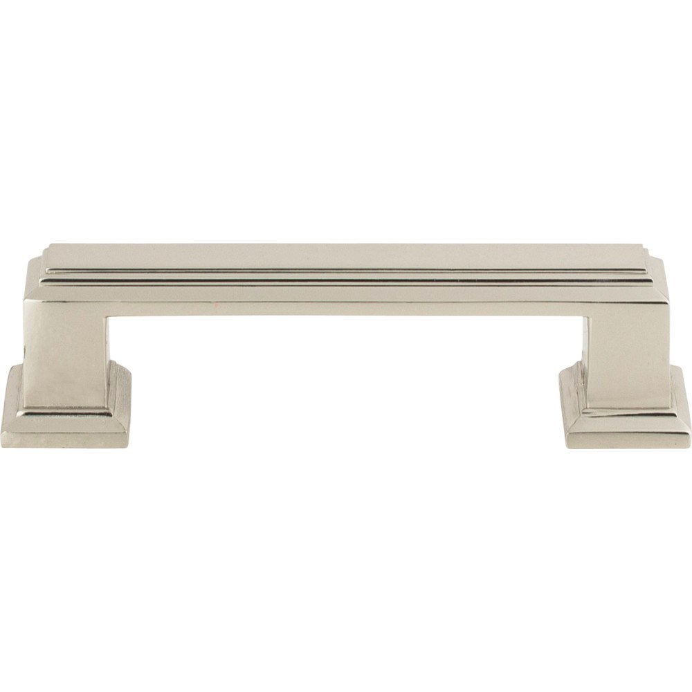 3 3/4" Centers Sutton Place Pull in Polished Nickel