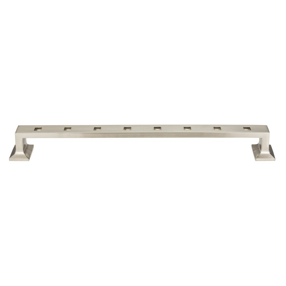 Modern 10" Centers Squares Pull in Brushed Nickel