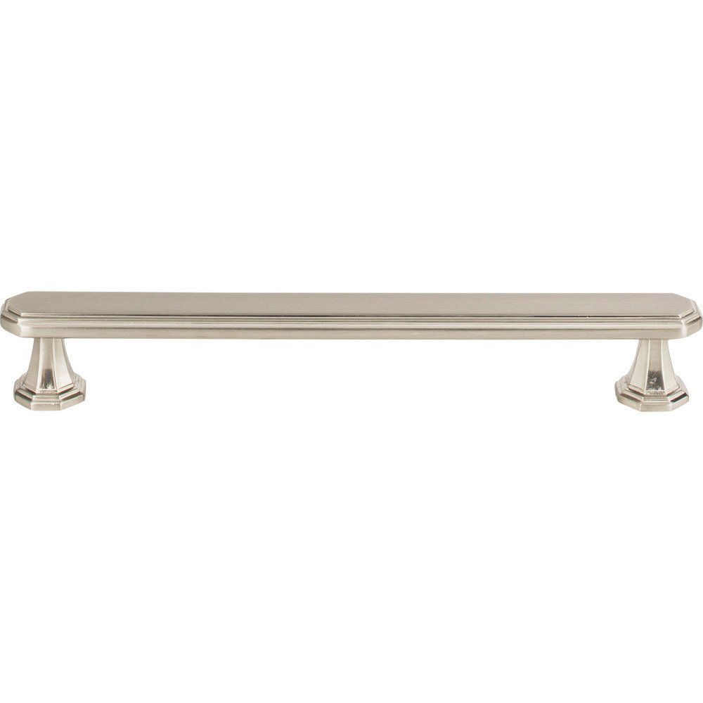 6 1/4" Centers Octagon Pull in Brushed Nickel