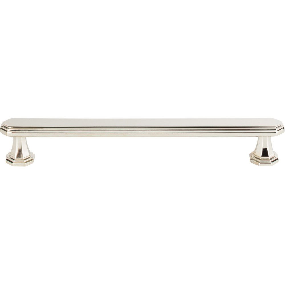 6 1/4" Centers Octagon Pull in Polished Nickel