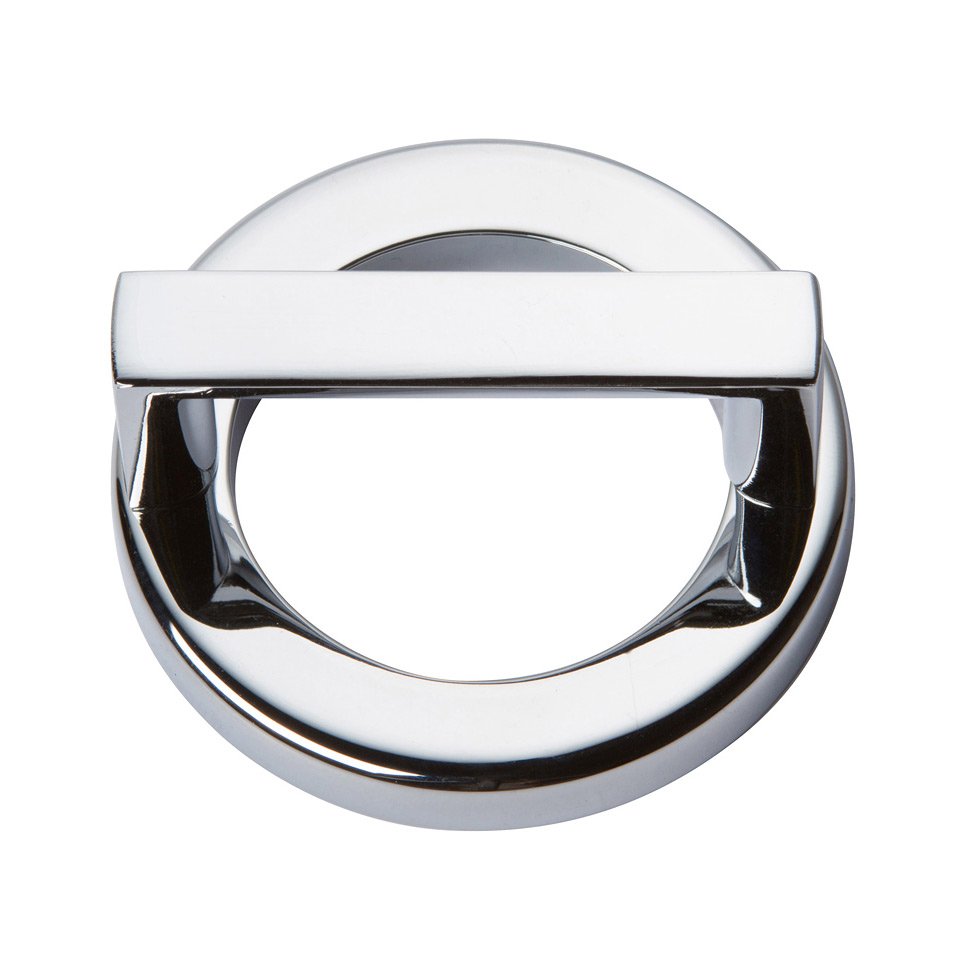 1 7/8" Centers Round Base In Polished Chrome With Squared Handle In Polished Chrome