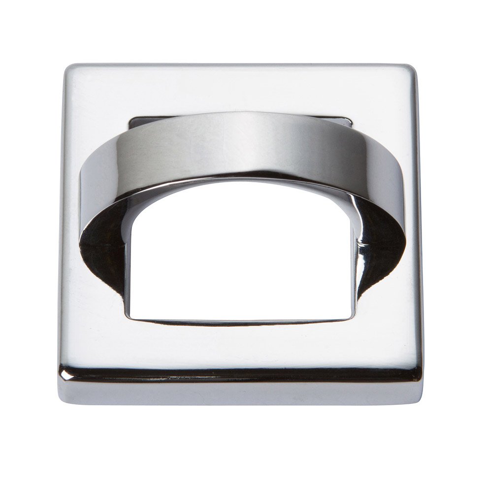1 7/16" Centers Square Base In Polished Chrome With Curved Handle In Polished Chrome