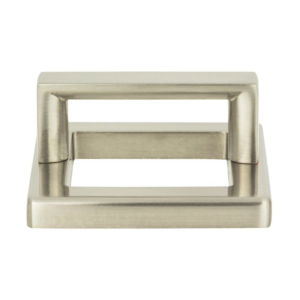1 7/8" Centers Square Base In Brushed Nickel With Squared Handle In Brushed Nickel