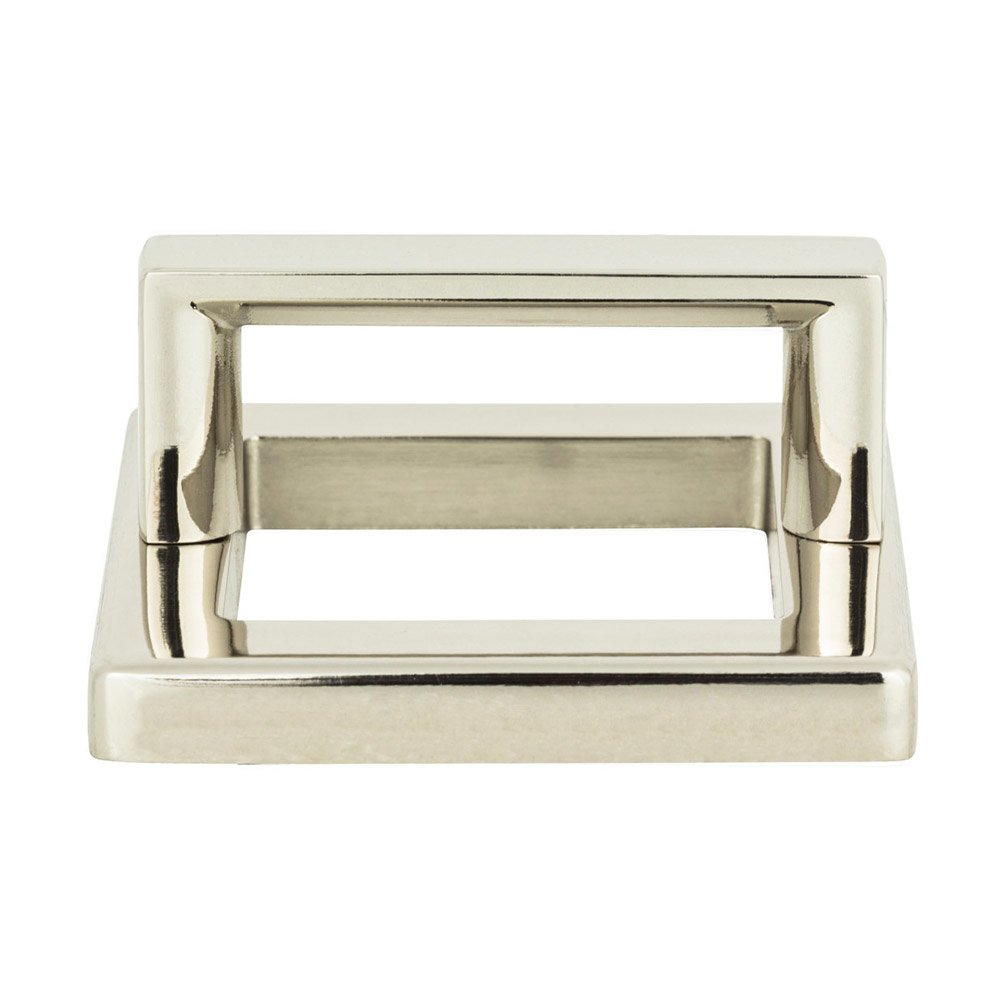 1 7/8" Centers Square Base In Polished Nickel With Squared Handle In Polished Nickel