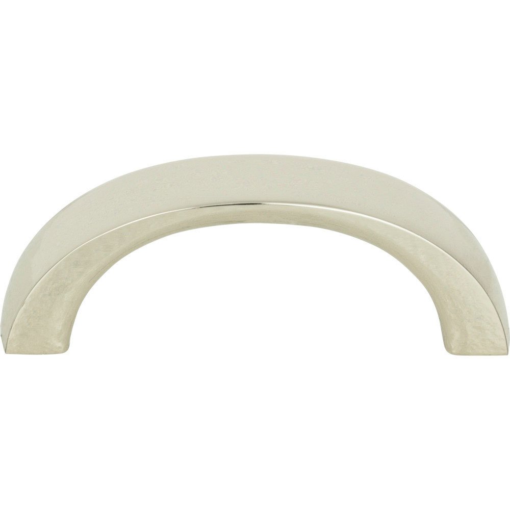 1 7/8" Centers Curved Handle In Polished Nickel