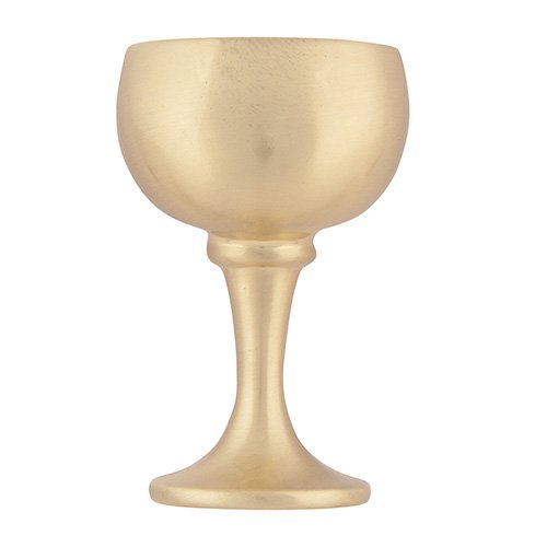 Wine Glass Knob in Satin Brass