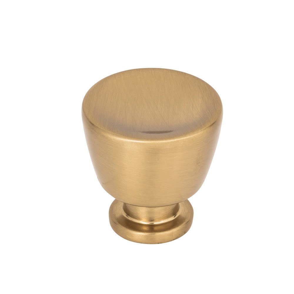1 1/8" Round Knob in Warm Brass