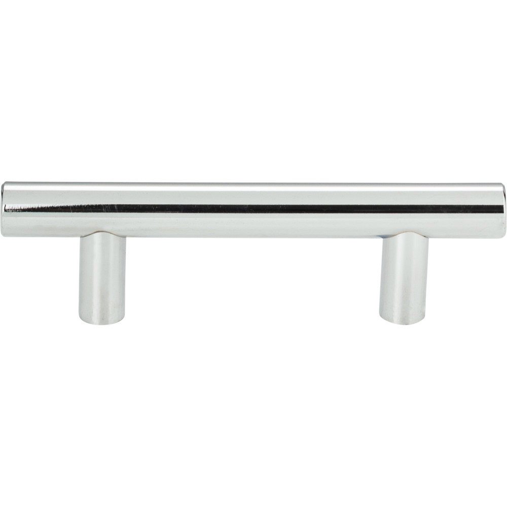 3" Centers European Bar Pull in Polished Chrome