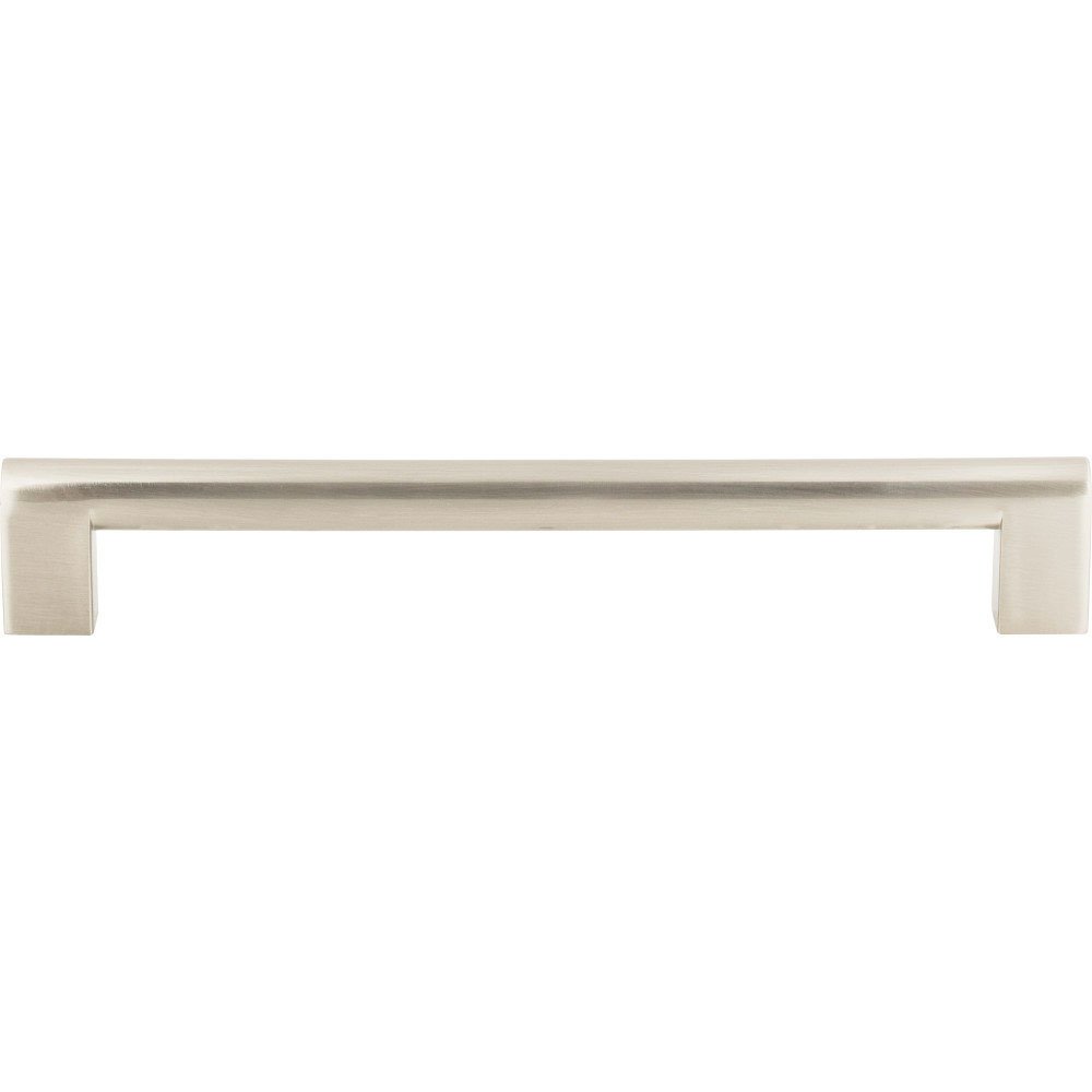 7 1/2" Centers Euro-Tech Round Rail Pull in Brushed Nickel