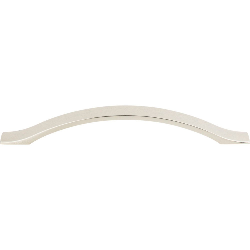 6 1/4" Centers Euro-Tech Low Arch Pull in Polished Nickel