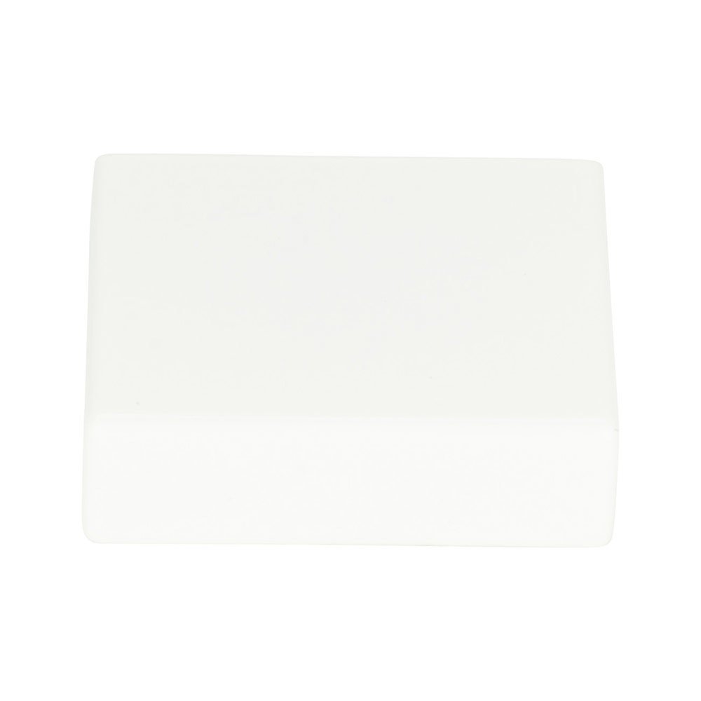 1 3/8" Thin Square Knob in High White Gloss