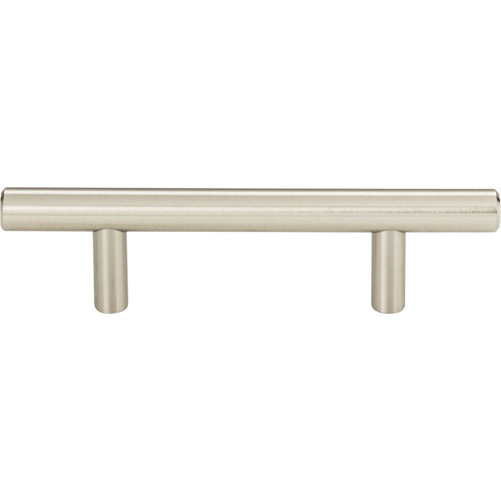 3" Centers European Bar Pull in Brushed Nickel