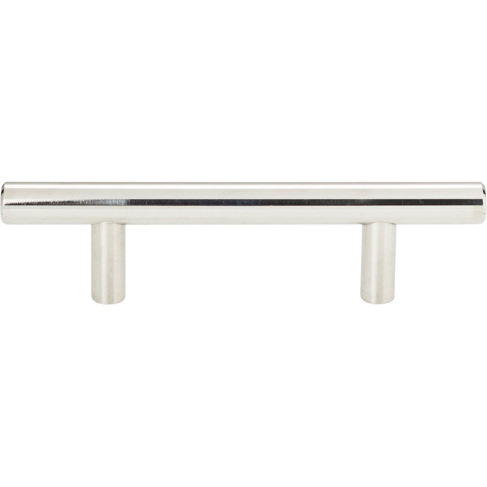 3" Centers European Bar Pull in Polished Stainless Steel