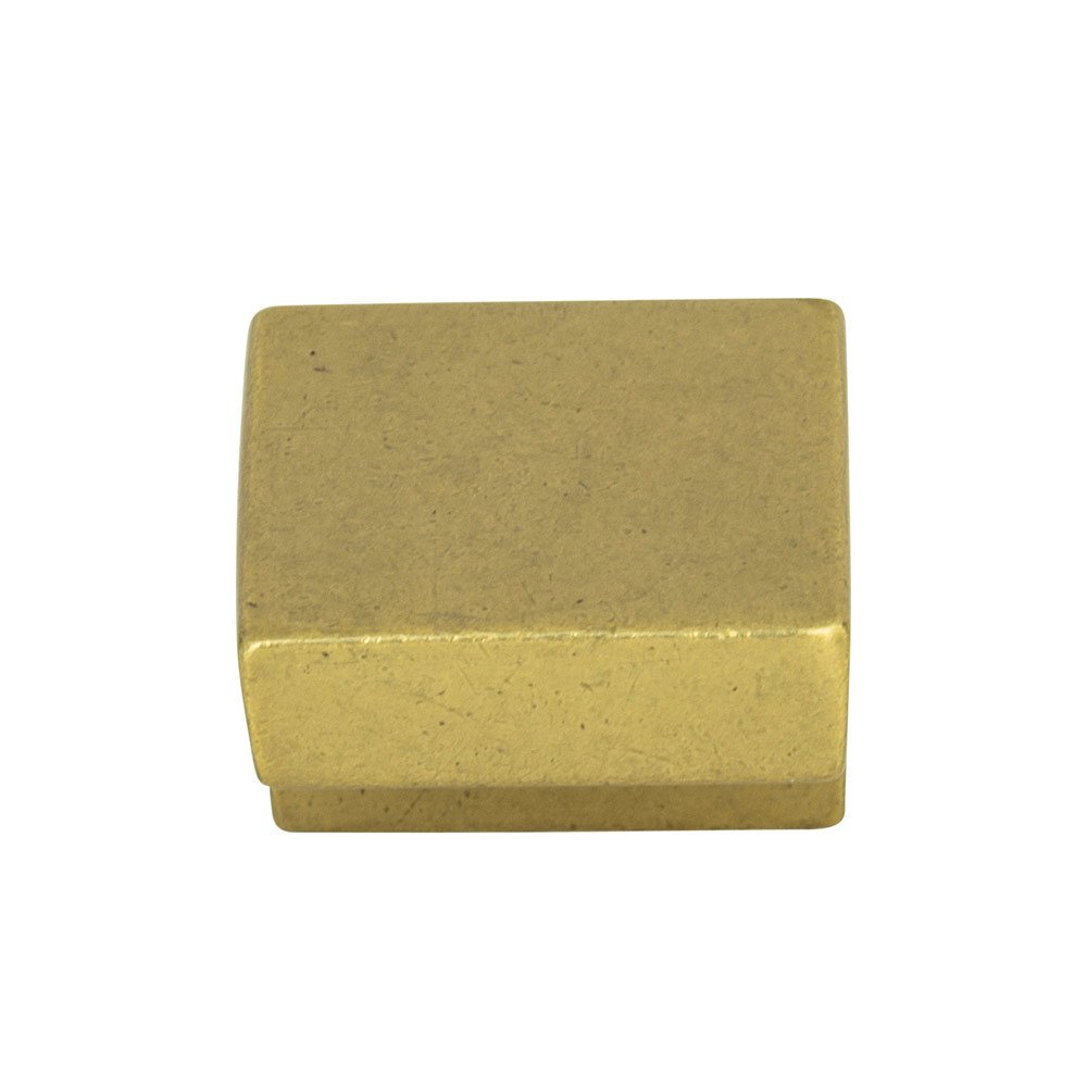 5/8" Centers Small Square Pull in Vintage Brass