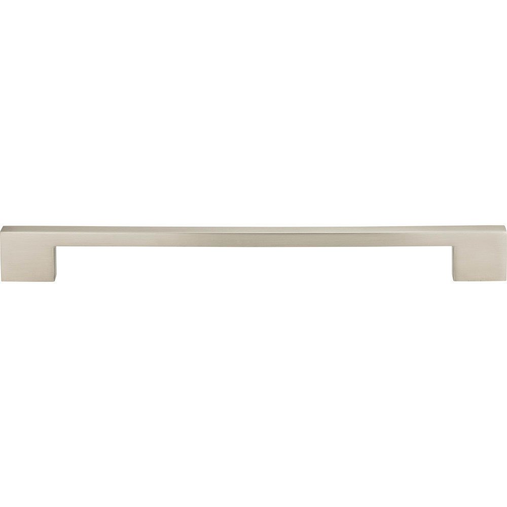 11 3/8" Centers Thin Square Long Rail Pull in Brushed Nickel