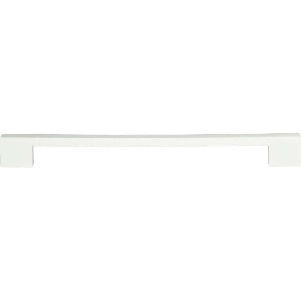 11 3/8" Centers Thin Square Long Rail Pull in High White Gloss