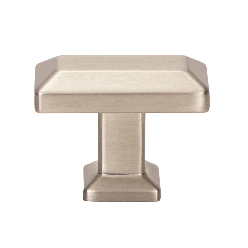 1 3/8" Rectangle Knob in Brushed Nickel