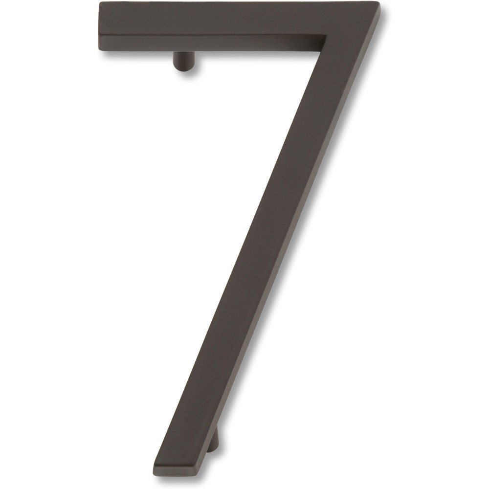 Modern #7 House Number in Aged Bronze